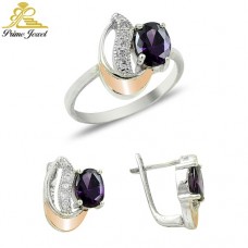 Altın +Gümüş Zirkon Taşlı Set